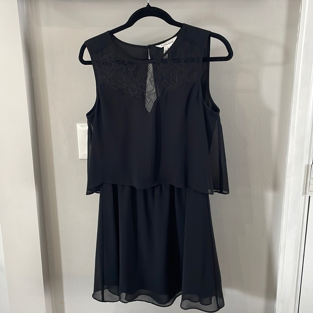 BCBG black sheer dress